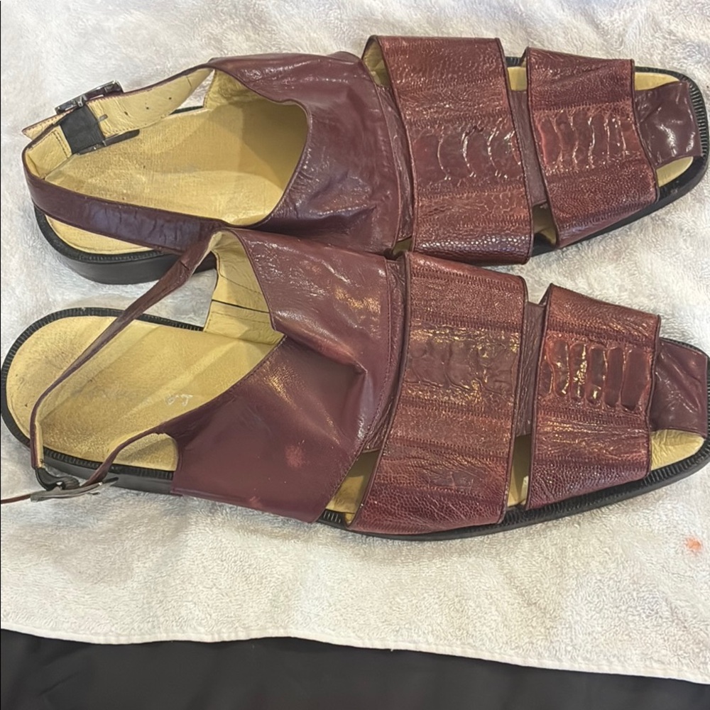 Men's Scarpa Burgundy Leather Sandals